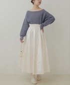 【ナチュラルクチュール/natural couture】の【大人ナチュ】ウエストシャーリングシャイニースカート オフホワイト|ID: prp329100004253985 ipo3291000000029534265