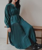 【バブ ブージュルード/Bab Bou Jeloud】のプリーツアソートワンピース 人気、トレンドファッション・服の通販 founy(ファニー) ファッション Fashion レディースファッション WOMEN ワンピース Dress シェイプ Shape シフォン Chiffon シャーリング Shirring フロント Front プリーツ Pleats 羽織 Haori 無地 Plain Color ループ Loop 冬 Winter 再入荷 Restock/Back In Stock/Re Arrival thumbnail GREEN|ID: prp329100004254019 ipo3291000000029534593