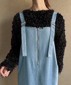 【ジュノア/JUNOAH】のハーフジップデニムジャンパースカート ブルー|ID: prp329100004254040 ipo3291000000029534666