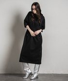 【メイソングレイ/MAYSON GREY】のウエストドロスト5分袖カットワンピース≪手洗い可能≫ 人気、トレンドファッション・服の通販 founy(ファニー) ファッション Fashion レディースファッション WOMEN ワンピース Dress サンダル Sandals ストレッチ Stretch パターン Pattern フロント Front ポケット Pocket ロング Long エレガント 上品 Elegant thumbnail ブラック|ID: prp329100004254180 ipo3291000000029537275