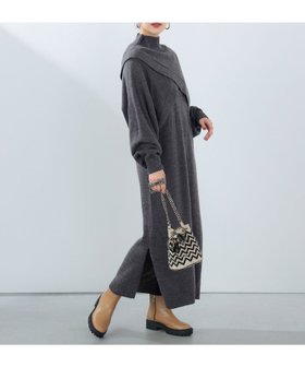 【ビームス ハート/BEAMS HEART】のレイヤード ニットワンピース(ウォッシャブル) 人気、トレンドファッション・服の通販 founy(ファニー) ファッション Fashion レディースファッション WOMEN ワンピース Dress ニットワンピース Knit Dresses インナー Inner ウォッシャブル Washable カットソー Cut And Sew ショート Short シンプル Simple スリット Slit ノースリーブ No Sleeve 長袖 Long Sleeve ハイネック High Neck ミドル Middle リラックス Relax ロング Long おすすめ Recommend |ID:prp329100004254200