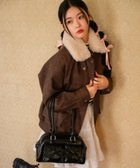 【レトロガール/RETRO GIRL】のFフアー襟付FレザーBZ 人気、トレンドファッション・服の通販 founy(ファニー) ファッション Fashion レディースファッション WOMEN チュール Tulle ハイネック High Neck フェイクレザー Faux Leather ブルゾン Blouson ボトム Bottom ポケット Pocket レース Race 冬 Winter 秋 Autumn/Fall 防寒 Cold Protection thumbnail ブラウン|ID: prp329100004254307 ipo3291000000029539066