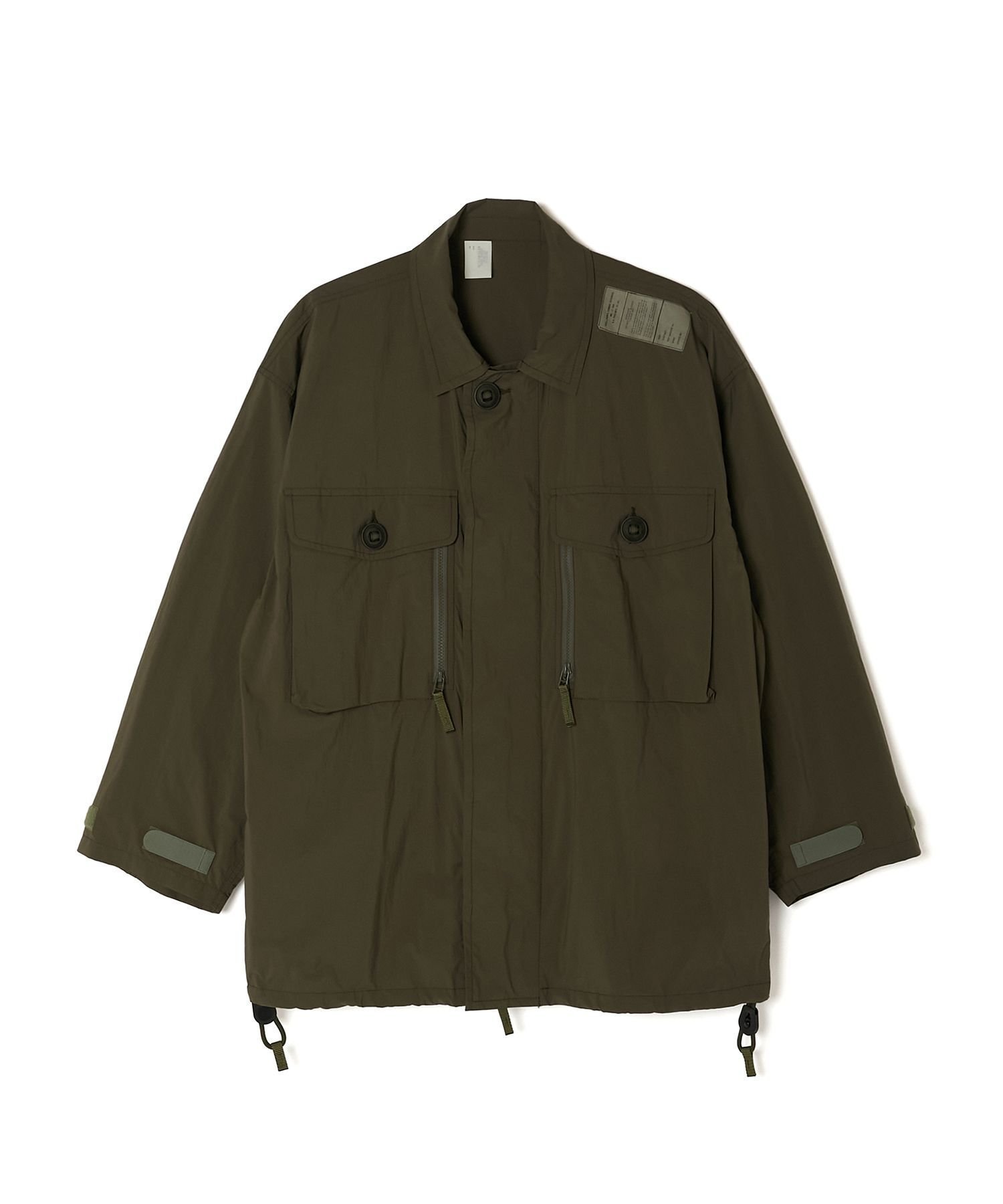 【エヌ.ハリウッド/N.HOOLYWOOD / MEN】のSHIRT BLOUSON インテリア・キッズ・メンズ・レディースファッション・服の通販 founy(ファニー) 　ファッション　Fashion　メンズファッション　MEN　コレクション　Collection　ショルダー　Shoulder　ジャケット　Jacket　ドロップ　Drop　ドローコード　Draw Cord　フラップ　Flap　ブルゾン　Blouson　ボックス　Box　ポケット　Pocket　ミリタリー　Military　リップ　Lip　KHAKI|ID: prp329100004254354 ipo3291000000029539534