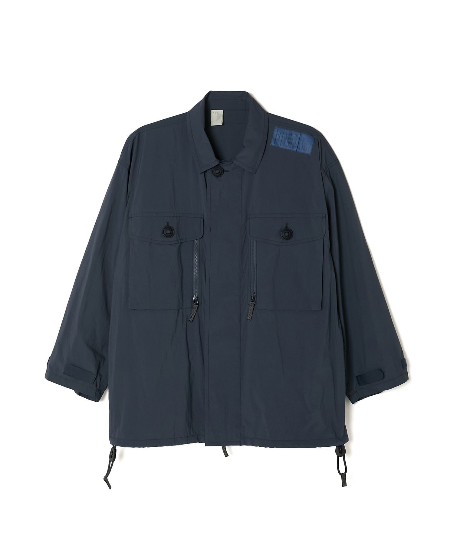 【エヌ.ハリウッド/N.HOOLYWOOD / MEN】のSHIRT BLOUSON インテリア・キッズ・メンズ・レディースファッション・服の通販 founy(ファニー) 　ファッション　Fashion　メンズファッション　MEN　コレクション　Collection　ショルダー　Shoulder　ジャケット　Jacket　ドロップ　Drop　ドローコード　Draw Cord　フラップ　Flap　ブルゾン　Blouson　ボックス　Box　ポケット　Pocket　ミリタリー　Military　リップ　Lip　BLUEGRAY|ID: prp329100004254354 ipo3291000000029539536