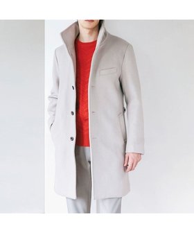 【エムケイ ミッシェルクラン/MK MICHEL KLEIN homme / MEN】の【日本製生地使用】スタンドカラーコート / JACKAL140 s メルトン 人気、トレンドファッション・服の通販 founy(ファニー) ファッション Fashion メンズファッション MEN ウォーム Worm 軽量 Lightweight スタンド Stand ストレッチ Stretch ツイル Twill パターン Pattern ポケット Pocket メルトン Melton ワイヤー Wire 日本製 Made In Japan |ID:prp329100004254397