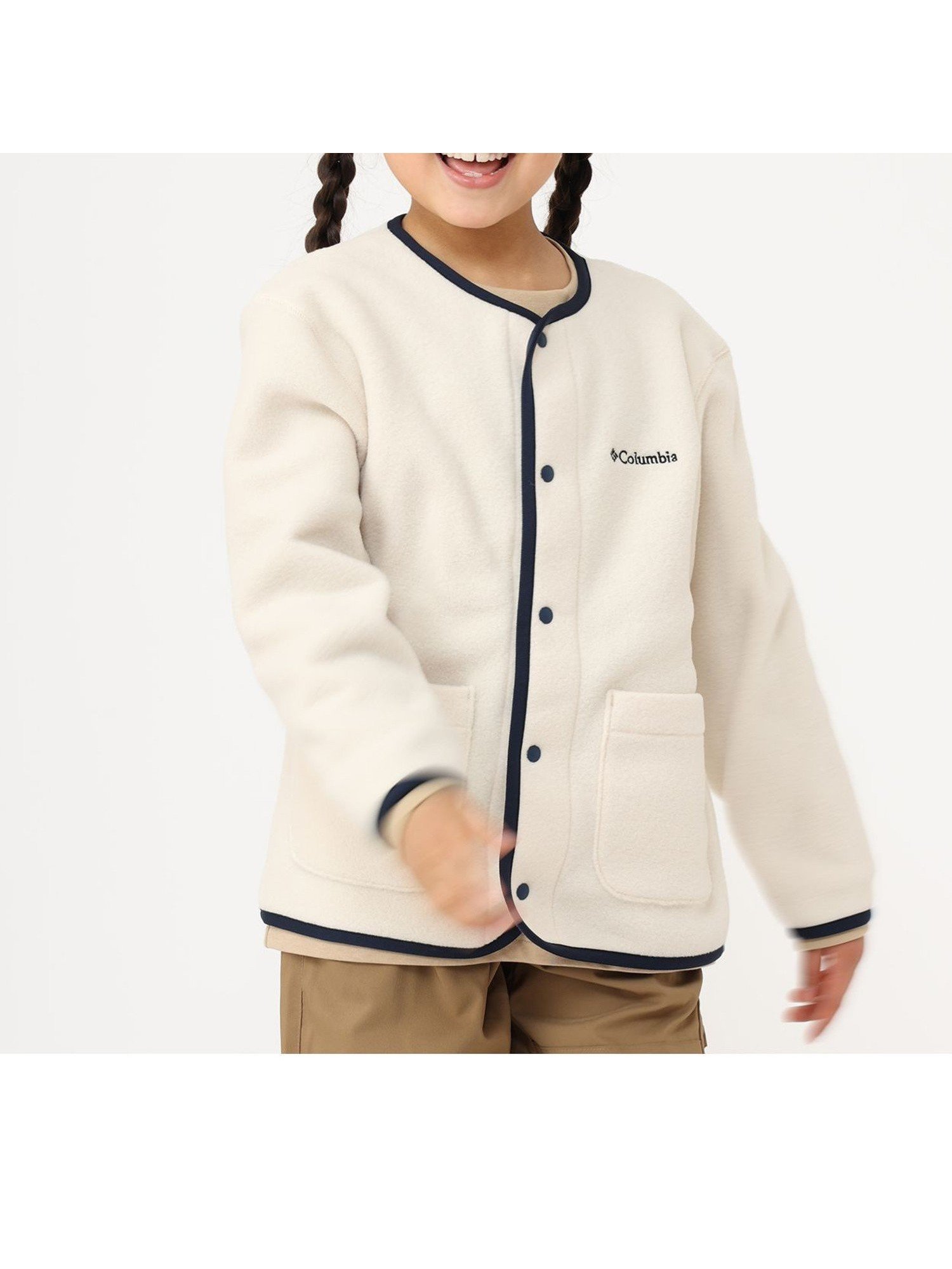 【コロンビア/Columbia / KIDS】の【KIDS】オニオンリザーブフリースカーディガン インテリア・キッズ・メンズ・レディースファッション・服の通販 founy(ファニー) 　ファッション　Fashion　キッズファッション　KIDS　おすすめ　Recommend　アウトドア　Outdoor　フロント　Front　ポケット　Pocket　ロング　Long　人気　Popularity　定番　Standard　秋　Autumn/Fall　ホワイト[001001]|ID: prp329100004254497 ipo3291000000029541384