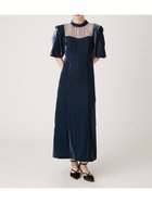 【リリーブラウン/Lily Brown】のシアーネックベロアドレス 人気、トレンドファッション・服の通販 founy(ファニー) ファッション Fashion レディースファッション WOMEN トップス・カットソー Tops/Tshirt ベロア Velour ワンピース Dress ドレス Party Dresses エレガント 上品 Elegant オーガンジー Organdy クラシカル Classical ショルダー Shoulder ストレート Straight デコルテ Decolletage ドレス Dress ベロア Velor リボン Ribbon リュクス Luxe thumbnail BLU[086]|ID: prp329100004254816 ipo3291000000029545105