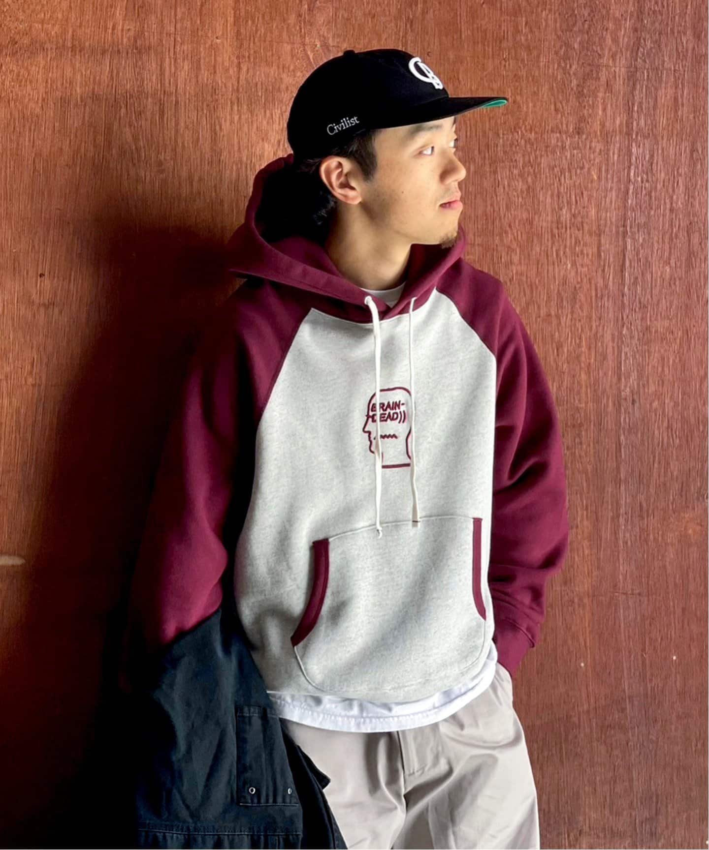 【ウィズム/WISM / MEN】の【BRAIN DEAD/ブレインデッド】FLEECE LOGO HEAD RAGLAN HOODI インテリア・キッズ・メンズ・レディースファッション・服の通販 founy(ファニー) 　ファッション　Fashion　メンズファッション　MEN　ボルドー A|ID: prp329100004255028 ipo3291000000029547207