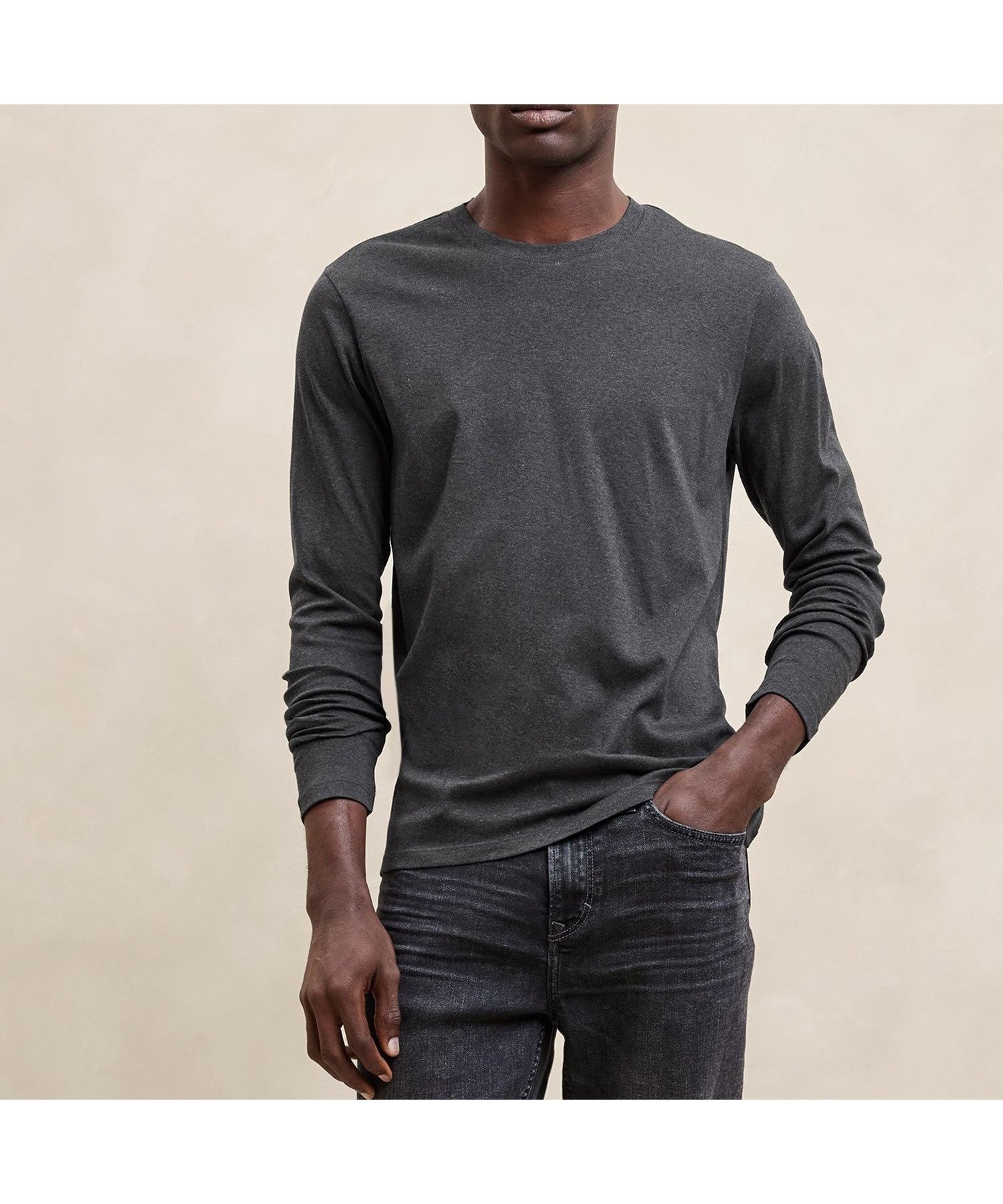 【バナナリパブリック ファクトリーストア/BANANA REPUBLIC FACTORY STORE / MEN】のBANANA REPUBLIC FACTORY STORE LUXE TOUCH パフォーマンスTシャツ インテリア・キッズ・メンズ・レディースファッション・服の通販 founy(ファニー) 　ファッション　Fashion　メンズファッション　MEN　インナー　Inner　パフォーマンス　Performance　リュクス　Luxe　CHARCOAL_HEATHER|ID: prp329100004255195 ipo3291000000029549134