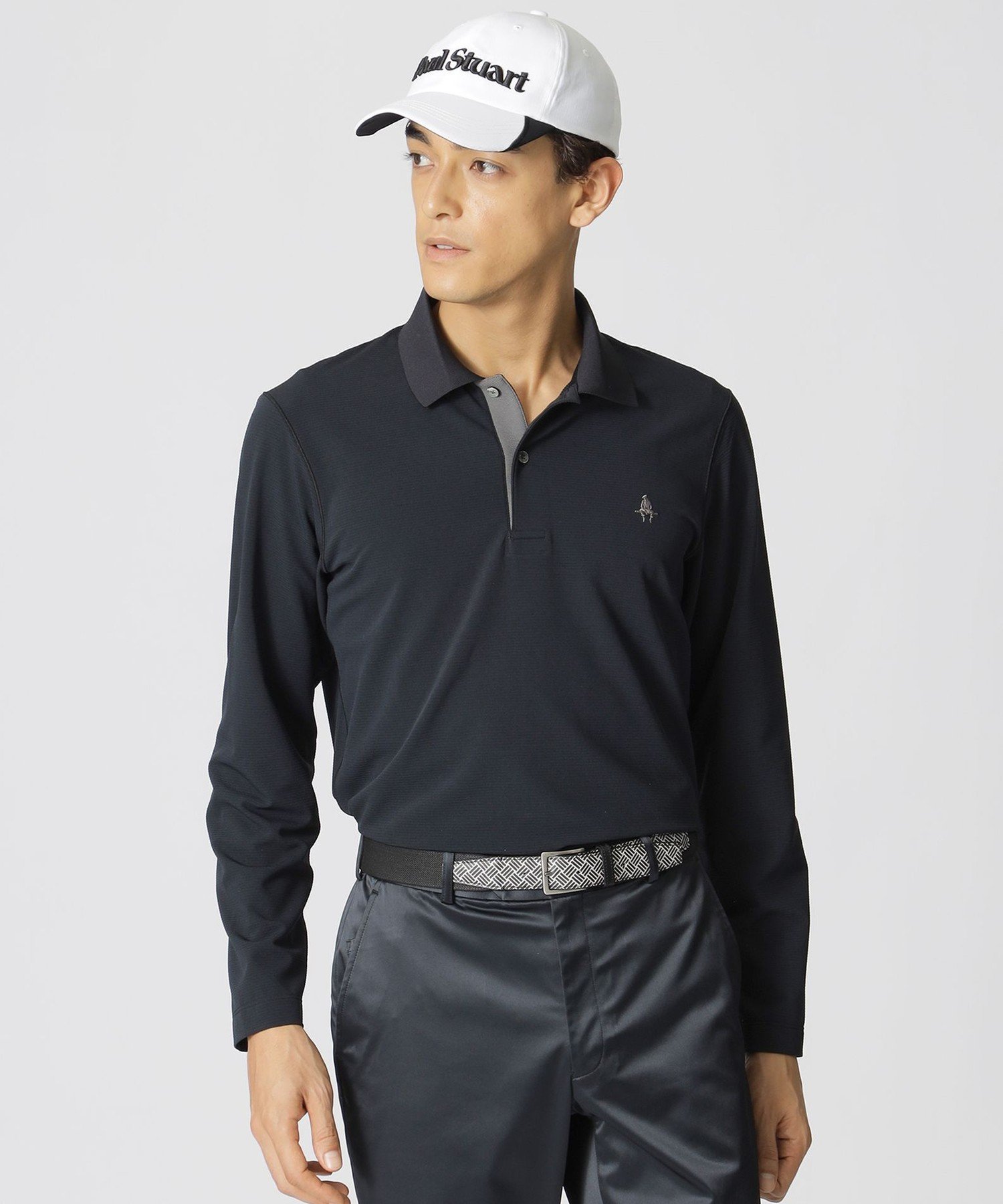 【ポール スチュアート/Paul Stuart / MEN】の【GOLF】衿裏ロゴジャカード長袖ポロシャツ インテリア・キッズ・メンズ・レディースファッション・服の通販 founy(ファニー) 　ファッション　Fashion　メンズファッション　MEN　吸水　Water Absorption　ジャカード　Jacquard　ストレッチ　Stretch　長袖　Long Sleeve　パターン　Pattern　プレート　Plate　ボーダー　Border　ポロシャツ　Polo Shirt　A/W・秋冬　Aw・Autumn/Winter・Fw・Fall-Winter　2024年　2024　ゴルフ　Golf　2024-2025秋冬・A/W　Aw/Autumn/Winter/Fw/Fall/2024-2025　ブラック|ID: prp329100004255209 ipo3291000000029549350