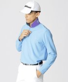 【ポール スチュアート/Paul Stuart / MEN】の【GOLF】衿裏ロゴジャカード長袖ポロシャツ ブルー系|ID: prp329100004255209 ipo3291000000029549351