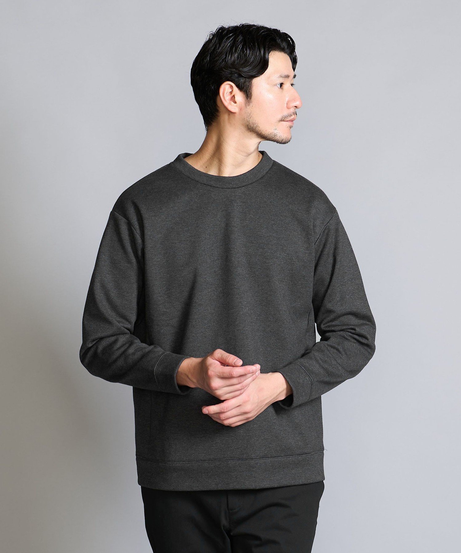 【ビューティ&ユース ユナイテッドアローズ/BEAUTY&YOUTH / UNITED ARROWS / MEN】の【WEB限定 WARDROBE SMART】ダンボールニット クルーネック スウェット/セットアップ対応 インテリア・キッズ・メンズ・レディースファッション・服の通販 founy(ファニー) 　ファッション　Fashion　メンズファッション　MEN　セットアップ　Setup/Men　ウォーム　Worm　シンプル　Simple　スウェット　Sweat　スマート　Smart　セットアップ　Set Up　人気　Popularity　ファブリック　Fabric　フィット　Fit　フラット　Flat　ボンディング　Bonding　ポケット　Pocket　冬　Winter　DK.GRAY|ID: prp329100004255229 ipo3291000000029549601