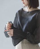 【ノーブル / スピック&スパン/NOBLE / Spick & Span】のパールシアープリーツカフスブラウス 人気、トレンドファッション・服の通販 founy(ファニー) ファッション Fashion レディースファッション WOMEN トップス・カットソー Tops/Tshirt シャツ/ブラウス Shirts/Blouses A/W・秋冬 Aw・Autumn/Winter・Fw・Fall-Winter オーガンジー Organdy カフス Cuffs クリスタル Crystal シンプル Simple ブライト Bright プリーツ Pleats thumbnail ブラック|ID: prp329100004255352 ipo3291000000029551314