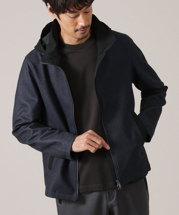 【タケオキクチ/TAKEO KIKUCHI / MEN】の【DOWN FABRIC】ダウンファブリック フード ZIP UP ブルゾン インテリア・キッズ・メンズ・レディースファッション・服の通販 founy(ファニー) 　ファッション　Fashion　メンズファッション　MEN　インナー　Inner　スタンド　Stand　ストレッチ　Stretch　ダウン　Down　パーカー　Hoodie　ブルゾン　Blouson　冬　Winter　羽織　Haori　ネイビー|ID: prp329100004256369 ipo3291000000029558946