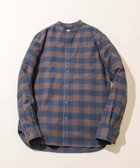 【アーバンリサーチ ロッソ/URBAN RESEARCH ROSSO / MEN】の『抗菌/防臭』『XXLサイズあり』ハイパフォーマンスフランネルバンドカラーシャツ BRN CHECK|ID: prp329100004256500 ipo3291000000029559621