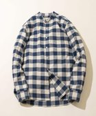 【アーバンリサーチ ロッソ/URBAN RESEARCH ROSSO / MEN】の『抗菌/防臭』『XXLサイズあり』ハイパフォーマンスフランネルバンドカラーシャツ NAVY CHECK|ID: prp329100004256500 ipo3291000000029559628