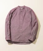 【アーバンリサーチ ロッソ/URBAN RESEARCH ROSSO / MEN】の『抗菌/防臭』『XXLサイズあり』ハイパフォーマンスフランネルバンドカラーシャツ BORDEAUX|ID: prp329100004256500 ipo3291000000029559634