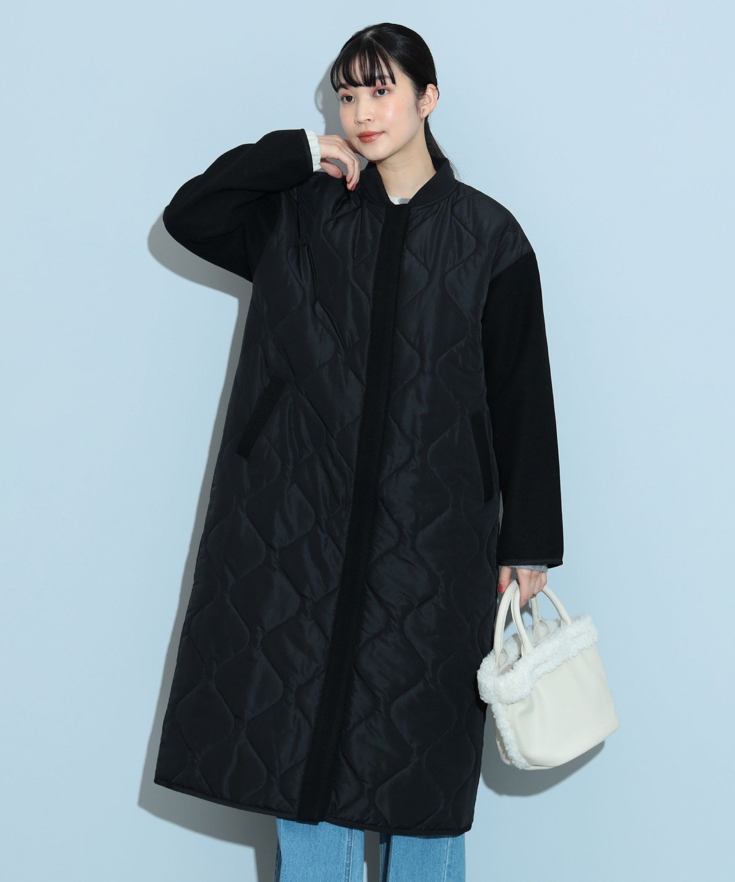 【ビームス ハート/BEAMS HEART】のMA-1 * ヘチマ キルティングコート 人気、トレンドファッション・服の通販 founy(ファニー) 　ファッション　Fashion　レディースファッション　WOMEN　アウター　Coat Outerwear　コート　Coats　MA-1　MA-1　おすすめ　Recommend　キルティング　Quilting　ストール　Stall　デニム　Denim　フェミニン　Feminine　フロント　Front　ミリタリー　Military　 other-1|ID: prp329100004258259 ipo3291000000029571846