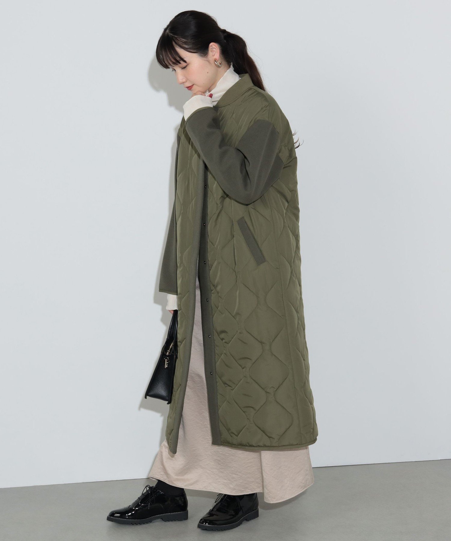 【ビームス ハート/BEAMS HEART】のMA-1 * ヘチマ キルティングコート インテリア・キッズ・メンズ・レディースファッション・服の通販 founy(ファニー) 　ファッション　Fashion　レディースファッション　WOMEN　アウター　Coat Outerwear　コート　Coats　MA-1　MA-1　おすすめ　Recommend　キルティング　Quilting　ストール　Stall　デニム　Denim　フェミニン　Feminine　フロント　Front　ミリタリー　Military　OLIVE|ID: prp329100004258259 ipo3291000000029571851