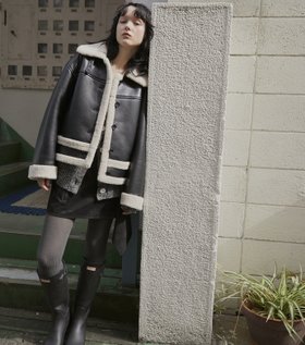 【ルシェル ブルー/LE CIEL BLEU】 フェイクシップスキンジャケット / Fake Shipskin Jacket人気、トレンドファッション・服の通販 founy(ファニー) ファッション Fashion レディースファッション WOMEN アウター Coat Outerwear ジャケット Jackets コンパクト Compact ボトム Bottom ボンディング Bonding リュクス Luxe 冬 Winter |ID:prp329100004258517