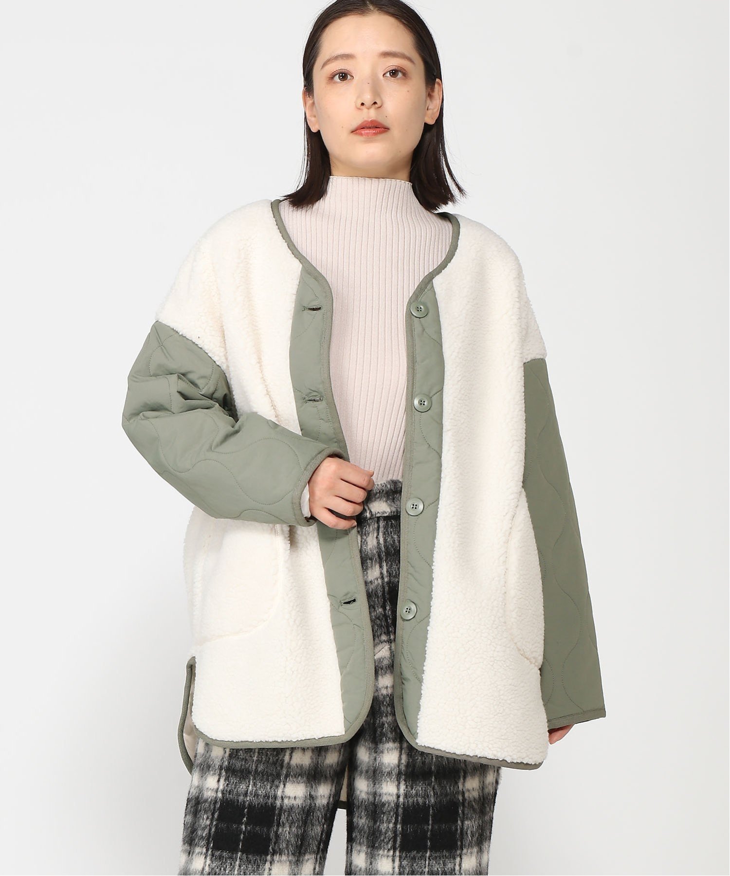 【ゴースローキャラバン/go slow caravan】のFor it/袖キルトボアジャケット 人気、トレンドファッション・服の通販 founy(ファニー) 　ファッション　Fashion　レディースファッション　WOMEN　アウター　Coat Outerwear　ジャケット　Jackets　インナー　Inner　キルティング　Quilting　ルーズ　Loose　 other-1|ID: prp329100004258535 ipo3291000000029574049