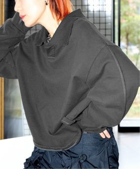 【シティーショップ/CITYSHOP】のCOLLAR SWEAT TOP スウェット 人気、トレンドファッション・服の通販 founy(ファニー) ファッション Fashion レディースファッション WOMEN トップス・カットソー Tops/Tshirt パーカ Sweats スウェット Sweat 2025年 2025 2025春夏・S/S Ss,Spring/Summer,2025 スウェット Sweat |ID:prp329100004259834