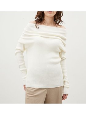 【ミラオーウェン/Mila Owen】のドレープデザインオフショルニットTOPS 人気、トレンドファッション・服の通販 founy(ファニー) ファッション Fashion レディースファッション WOMEN トップス・カットソー Tops/Tshirt ニット Knit Tops オフショル Off Shoulder オフショルダー Off Shoulder ショルダー Shoulder トレンド Trend ドレープ Drape ホリデーシーズン Holiday リブニット Rib Knit エレガント 上品 Elegant 冬 Winter 定番 Standard |ID:prp329100004260398