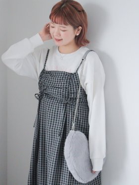 【エヘカソポ/ehka sopo】のギンガムチェックドロストキャミワンピース 人気、トレンドファッション・服の通販 founy(ファニー) ファッション Fashion レディースファッション WOMEN ワンピース Dress キャミワンピース No Sleeve Dresses おすすめ Recommend キャミワンピース Cami Dress ギンガム Gingham シャーリング Shirring チェック Check フィット Fit フロント Front リボン Ribbon 無地 Plain Color |ID:prp329100004260675