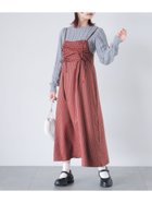 【エヘカソポ/ehka sopo】のギンガムチェックドロストキャミワンピース 人気、トレンドファッション・服の通販 founy(ファニー) ファッション Fashion レディースファッション WOMEN ワンピース Dress キャミワンピース No Sleeve Dresses おすすめ Recommend キャミワンピース Cami Dress ギンガム Gingham シャーリング Shirring チェック Check フィット Fit フロント Front リボン Ribbon 無地 Plain Color thumbnail ブラウン|ID: prp329100004260675 ipo3291000000029607943