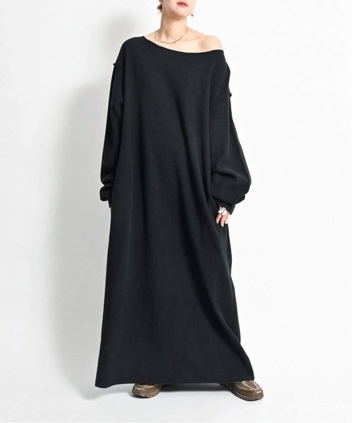 【シティーショップ/CITYSHOP】のBOATNECK CUT LONG DRESS ワンピース インテリア・キッズ・メンズ・レディースファッション・服の通販 founy(ファニー) https://founy.com/ ファッション Fashion レディースファッション WOMEN ワンピース Dress ドレス Party Dresses 2025年 2025 2025春夏・S/S Ss,Spring/Summer,2025 カットソー Cut And Sew ポケット Pocket リラックス Relax |ID: prp329100004260690 ipo3291000000030071757