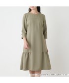 【レリアンプラスハウス/Leilian PLUS HOUSE】の裾フレアワンピ-ス 人気、トレンドファッション・服の通販 founy(ファニー) ファッション Fashion レディースファッション WOMEN ワンピース Dress エレガント 上品 Elegant スニーカー Sneakers フェミニン Feminine ベーシック Basic リラックス Relax thumbnail グリーン|ID: prp329100004260713 ipo3291000000029608318