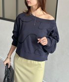 【ゼヴォン/Thevon】のボートネックコード刺繍裏毛プルオーバー 人気、トレンドファッション・服の通販 founy(ファニー) ファッション Fashion レディースファッション WOMEN トップス・カットソー Tops/Tshirt プルオーバー Pullover ショルダー Shoulder ショート Short シンプル Simple スウェット Sweat デコルテ Decolletage トレンド Trend 無地 Plain Color おすすめ Recommend 2024年 2024 2024-2025秋冬・A/W Aw/Autumn/Winter/Fw/Fall/2024-2025 thumbnail ネイビー|ID: prp329100004260757 ipo3291000000029608883