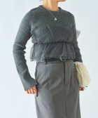 【アンディコール/un dix cors】の【WEB限定】チュールリブニット 人気、トレンドファッション・服の通販 founy(ファニー) ファッション Fashion レディースファッション WOMEN トップス・カットソー Tops/Tshirt ニット Knit Tops ウェーブ Wave 秋 Autumn/Fall コンパクト Compact ストレッチ Stretch ストレート Straight チュール Tulle ドッキング Docking バランス Balance フリル Frills ボトム Bottom ポケット Pocket リブニット Rib Knit おすすめ Recommend thumbnail チャコールグレー|ID: prp329100004261023 ipo3291000000029611603