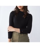 【トミーヒルフィガー/TOMMY HILFIGER】のスリムリブモックネック3/4スリーブTシャツ 人気、トレンドファッション・服の通販 founy(ファニー) ファッション Fashion レディースファッション WOMEN トップス・カットソー Tops/Tshirt シャツ/ブラウス Shirts/Blouses ロング / Tシャツ T-Shirts スリーブ Sleeve thumbnail ブラックBDS|ID: prp329100004261143 ipo3291000000029614761