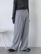 【エヘカソポ/ehka sopo】のクロスウエストスラックス 人気、トレンドファッション・服の通販 founy(ファニー) ファッション Fashion レディースファッション WOMEN スラックス Slacks センター Center ビジネス 仕事 通勤 Business thumbnail グレー|ID: prp329100004261188 ipo3291000000029615447