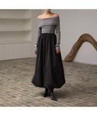 【ミエリインヴァリアント/MIELIINVARIANT】のOff Shoulder Balloon Mix Onepiece 人気、トレンドファッション・服の通販 founy(ファニー) ファッション Fashion レディースファッション WOMEN シンプル Simple ドッキング Docking バルーン Balloon フレア Flare 夏 Summer 楽ちん Easy thumbnail GRAY|ID: prp329100004261375 ipo3291000000029617870