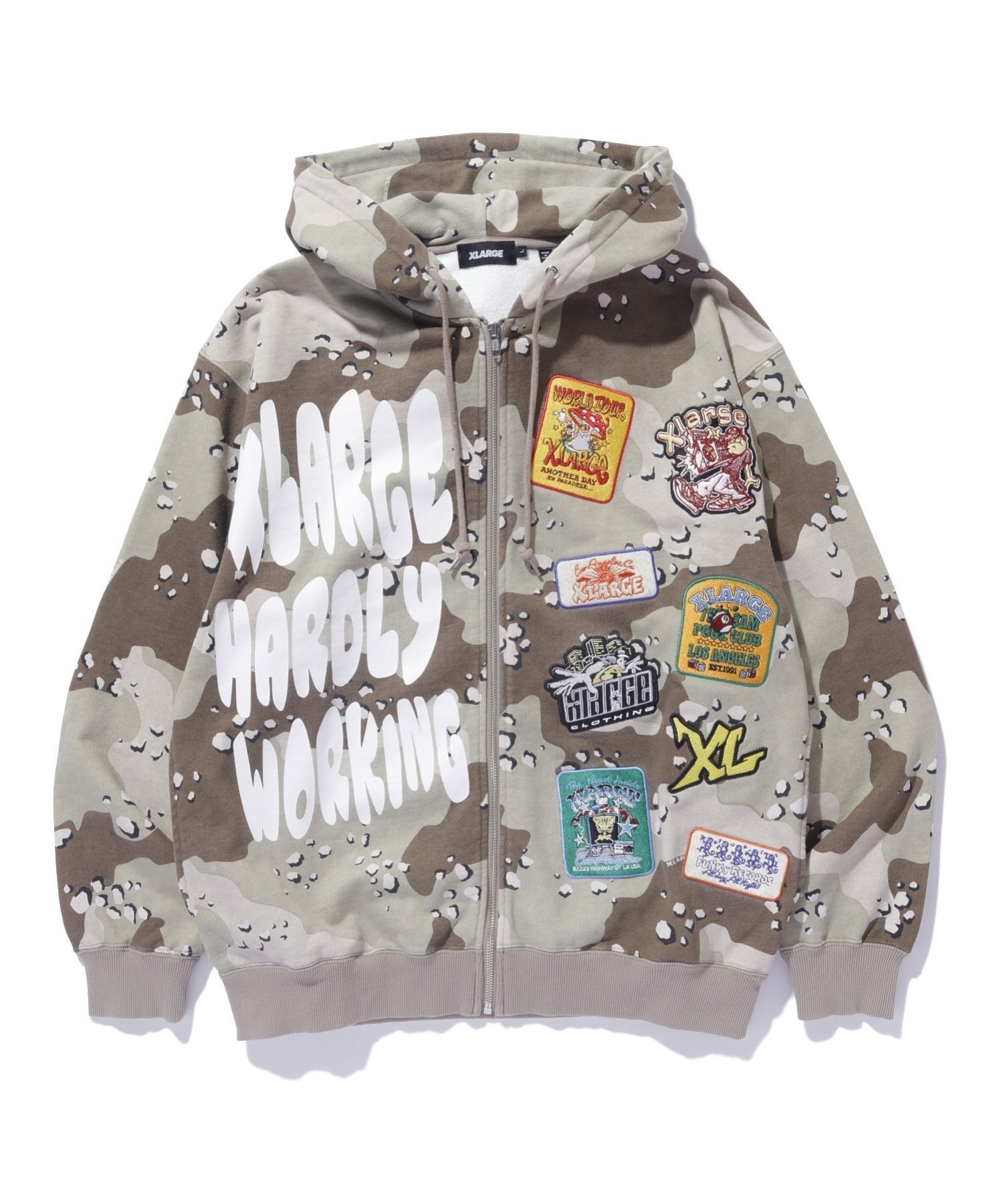 【エクストララージ/XLARGE / MEN】のMULTI LOGO ZIP UP HOODED SWEATSHIRT インテリア・キッズ・メンズ・レディースファッション・服の通販 founy(ファニー) 　ファッション　Fashion　メンズファッション　MEN　トップス・カットソー　Tops/Tshirt/Men　パーカ　Sweats　シャツ　Shirts　2024年　2024　2024-2025秋冬・A/W　Aw/Autumn/Winter/Fw/Fall/2024-2025　冬　Winter　グラフィック　Graphic　パーカー　Hoodie　フロント　Front　プリント　Print　ベーシック　Basic　CAMO|ID: prp329100004261830 ipo3291000000029890752