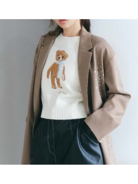 【リリーブラウン/Lily Brown】 Lily Bearマフラーニットプルオーバー人気、トレンドファッション・服の通販 founy(ファニー) ファッション Fashion レディースファッション WOMEN トップス・カットソー Tops/Tshirt ニット Knit Tops プルオーバー Pullover マフラー Mufflers ストーン Stone パール Pearl ビジュー Bijou ホリデーシーズン Holiday マフラー Scarf エレガント 上品 Elegant |ID:prp329100004262113