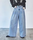 【ページボーイ/PAGEBOY】のタックデニムパンツ 人気、トレンドファッション・服の通販 founy(ファニー) ファッション Fashion レディースファッション WOMEN パンツ Pants デニムパンツ Denim Pants デニム Denim フロント Front ワイド Wide thumbnail ブルー84|ID: prp329100004262597 ipo3291000000029635006