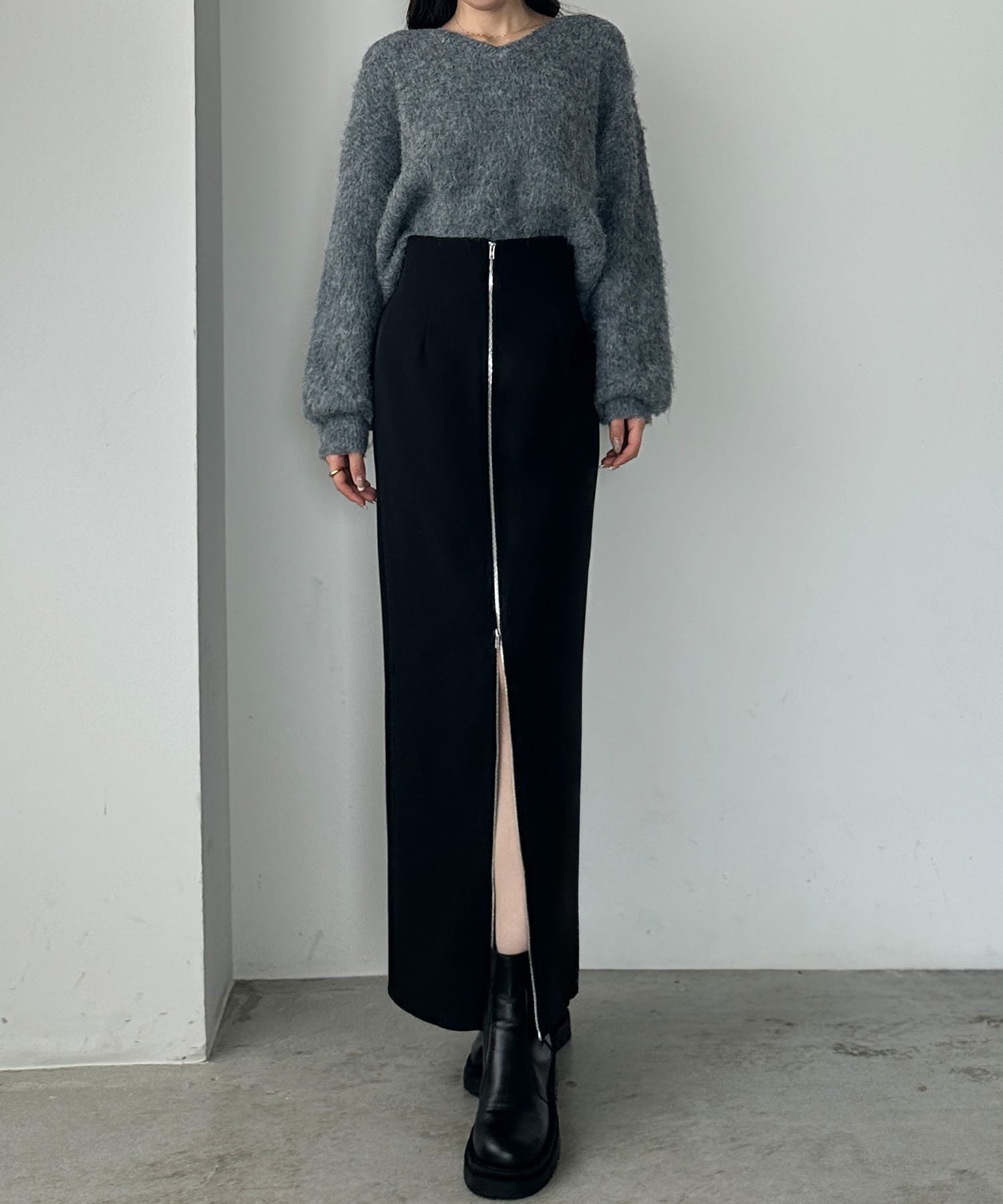 【ジュノア/JUNOAH】のLouere フロントジップスカート 人気、トレンドファッション・服の通販 founy(ファニー) 　ファッション　Fashion　レディースファッション　WOMEN　スカート　Skirt　 other-1|ID: prp329100004262744 ipo3291000000029635602