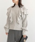 【ランダ/RANDA】のケーブルフリルニット 人気、トレンドファッション・服の通販 founy(ファニー) ファッション Fashion レディースファッション WOMEN トップス・カットソー Tops/Tshirt ニット Knit Tops コンパクト Compact ハイネック High Neck バランス Balance フェミニン Feminine フリル Frills 冬 Winter thumbnail GRAY|ID: prp329100004263264 ipo3291000000029637407