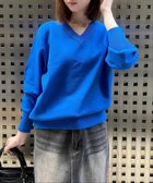 【クリア/clear】のVネックロングニットトップス 人気、トレンドファッション・服の通販 founy(ファニー) ファッション Fashion レディースファッション WOMEN トップス・カットソー Tops/Tshirt ニット Knit Tops Vネック V-Neck カットソー Cut And Sew シンプル Simple ロング Long thumbnail BL|ID: prp329100004263626 ipo3291000000029638801