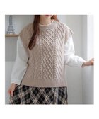 【その他のブランド/Other】のSET ケーブルニットベスト×バンドカラーシャツ ベージュ|ID: prp329100004263629 ipo3291000000029638819