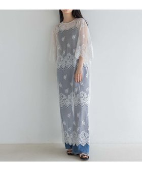 【ローリーズファーム/LOWRYS FARM】 ビンテージレースワンピ-ス人気、トレンドファッション・服の通販 founy(ファニー) ファッション Fashion レディースファッション WOMEN アウター Coat Outerwear サロペット Overalls スカラップ Scalloped デニム Denim レース Race 夏 Summer |ID:prp329100004264675