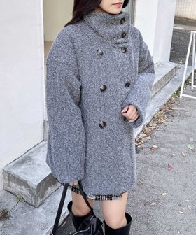 【イング/INGNI】 INGNI/ビッグスタンドコクーンコート人気、トレンドファッション・服の通販 founy(ファニー) ファッション Fashion レディースファッション WOMEN アウター Coat Outerwear コート Coats |ID:prp329100004264687