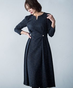 【ビアッジョブルー/Viaggio Blu】のラメツイードジャージワンピース 人気、トレンドファッション・服の通販 founy(ファニー) ファッション Fashion レディースファッション WOMEN ワンピース Dress ジャージ Jersey ジャージー Jersey ストレッチ Stretch ツイード Tweed フィット Fit エレガント 上品 Elegant 定番 Standard |ID:prp329100004265218