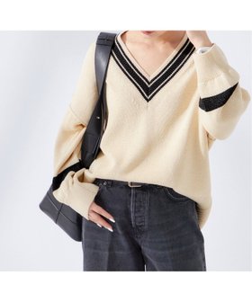 【ジャーナルスタンダード レサージュ/journal standard L'essage】のラインVネックプルオーバー 人気、トレンドファッション・服の通販 founy(ファニー) ファッション Fashion レディースファッション WOMEN トップス・カットソー Tops/Tshirt プルオーバー Pullover Vネック V-Neck 2025年 2025 2025春夏・S/S Ss,Spring/Summer,2025 ベーシック Basic |ID:prp329100004265274