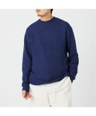 【ジャーナルスタンダード レリューム/JOURNAL STANDARD relume / MEN】のHAMILTON WOOL ガーター クルーネックニット ネイビー|ID: prp329100004268195 ipo3291000000030308463