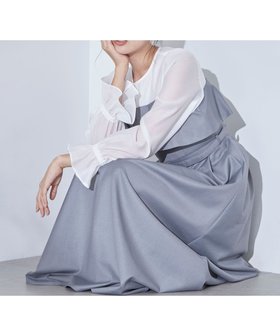 【プロポーション ボディドレッシング/PROPORTION BODY DRESSING】のシアードッキングタックワンピース 人気、トレンドファッション・服の通販 founy(ファニー) ファッション Fashion レディースファッション WOMEN ワンピース Dress シアー Sheer ドッキング Docking フレア Flare |ID:prp329100004268482