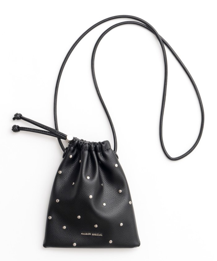 【メゾンスペシャル/MAISON SPECIAL】のStuds Drawstring Mobile Tote Bag インテリア・キッズ・メンズ・レディースファッション・服の通販 founy(ファニー) https://founy.com/ ファッション Fashion レディースファッション WOMEN バッグ Bag スタッズ Studs リアル Real 巾着 Purse 無地 Plain Color |ID: prp329100004269120 ipo3291000000029872806